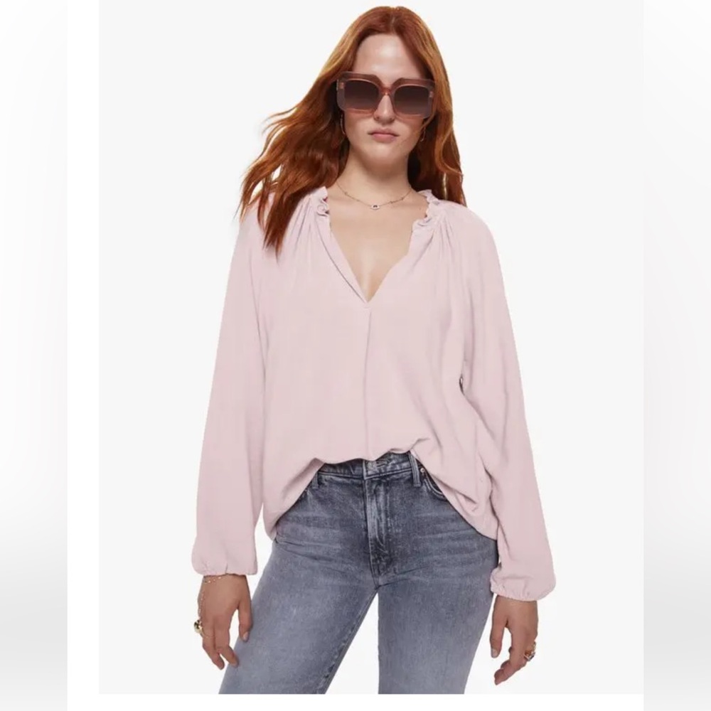 Xirena Rose Finch Cotton & Rayon Long Sleeve V Neck Camila Top Sz. S
